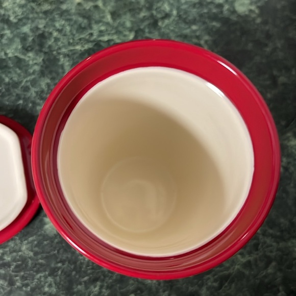 Tea Forte Red Ceramic Coffee Mug with Lid - Picture 5 of 9